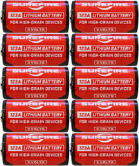 SureFire SF12-BB 123A CR123 3-Volt Lithium Batteries - 10 Pack