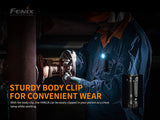 Fenix HM61R 1200 lumen magnetically rechargeable LED Headlamp, high capacity battery with EdisonBright battery carry case bundle