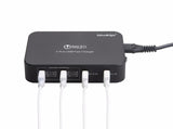 EdisonBright EB-Q4U Quick Charging 4 Port/Multi-Port 58 watts USB Charging base for note4, Note edge, HTC One, , Moto x iPhone 6 / 6 Plus, iPad Air 2 / mini 3, Galaxy S6 / S6 Edge and More