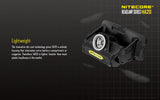 Nitecore HA20 300 Lumens white, red light CREE LED Headlamp with Two EdisonBright AA batteries