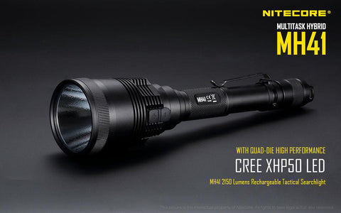 cree led rechargeable flashlight Nitecore MH41 2150 lumen CREE LED rechargeable flashlight/ searchlight – EdisonBright