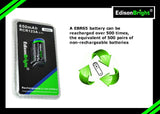 2 Pack Brand New EdisonBright EBR65 16340 (RCR123A) rechargeable Li-ion batteries