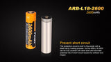 Fenix ARB-L18-2600 Li-ion  Rechargeable 2600mAh 3.6v 18650 Protected Battery