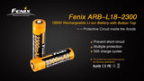 Fenix ARB-L18-2300 Li-ion type 18650 3.6v 2300mAh protected rechargeable battery