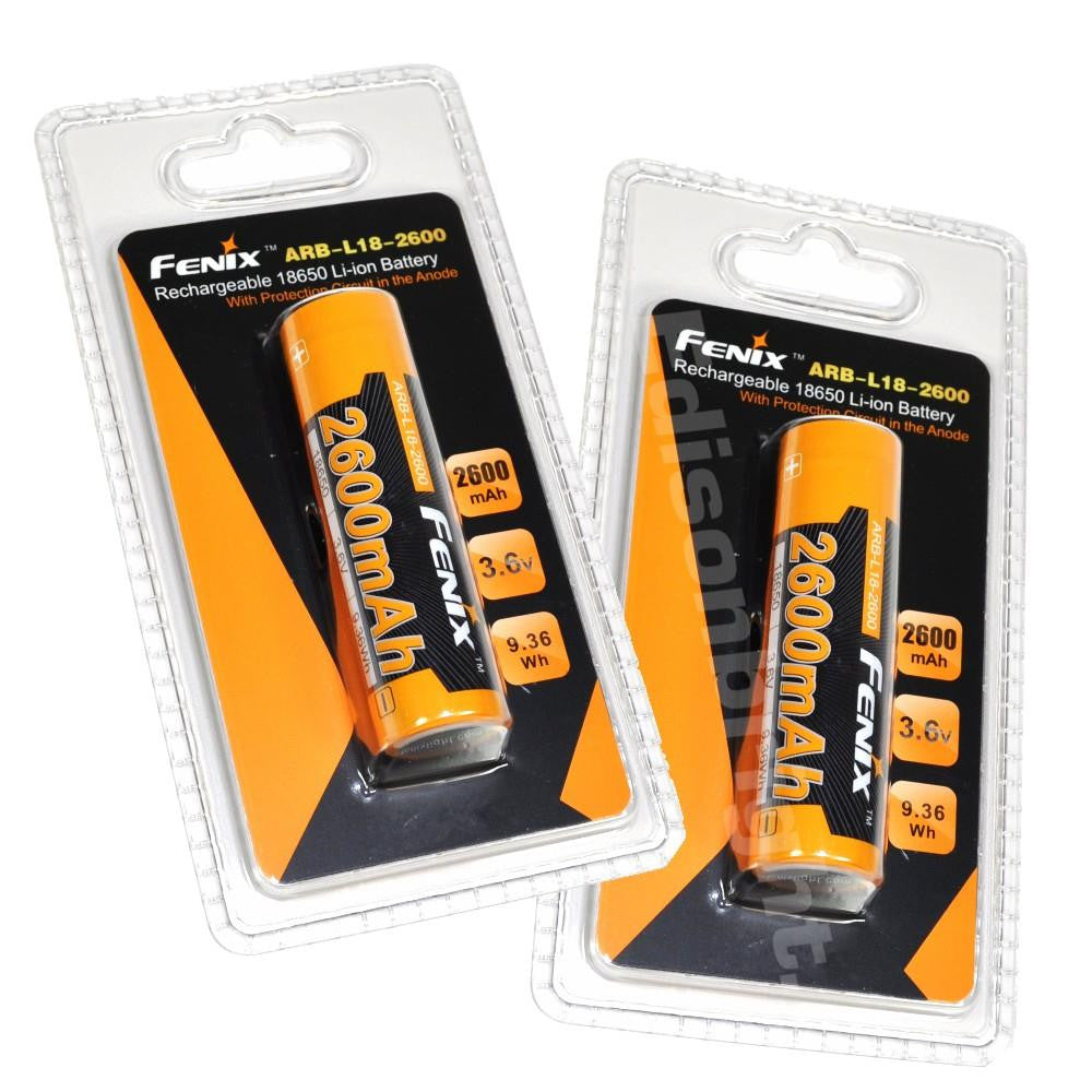 Fenix ARB-L18-2600 Li-ion  Rechargeable 2600mAh 3.6v 18650 Protected Battery