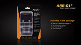 Fenix ARE-C1+ Plus smart digital display home/in-car battery charger  with US charging cable