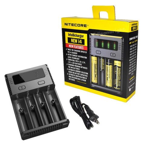 NITECORE New i4 Intellicharger smart battery Charger for Li-ion / IMR / Ni-MH/ Ni-Cd 26650 22650 18650 18490 18350 16340 RCR123 14500 AA AAA D