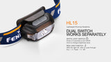 Fenix HL15 200 Lumen CREE LED light weight jogging Headlamp (puple color body)