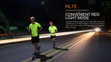 Fenix HL15 200 Lumen CREE LED light weight jogging Headlamp (puple color body)