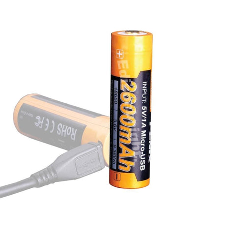 Fenix ARB-L18-2600U Direct USB rechargeable 18650  3.6v  Li-ion 3.6v 2600mAh Battery