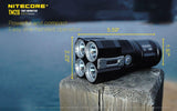 Nitecore Tiny Monster TM28 6000 Lumens 4 x CREE XHP35 HI LED Flashlight powered by Li-ion 4 x 18650s or IMR18650's