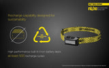 New Nitecore NU10 160 Lumens CREE LED USB rechargeable Work Headlamp w/USB cable included