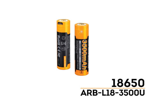 Fenix ARB-L18-3500U 3500mAh 18650 Li-ion direct Micro USB rechargeable Battery