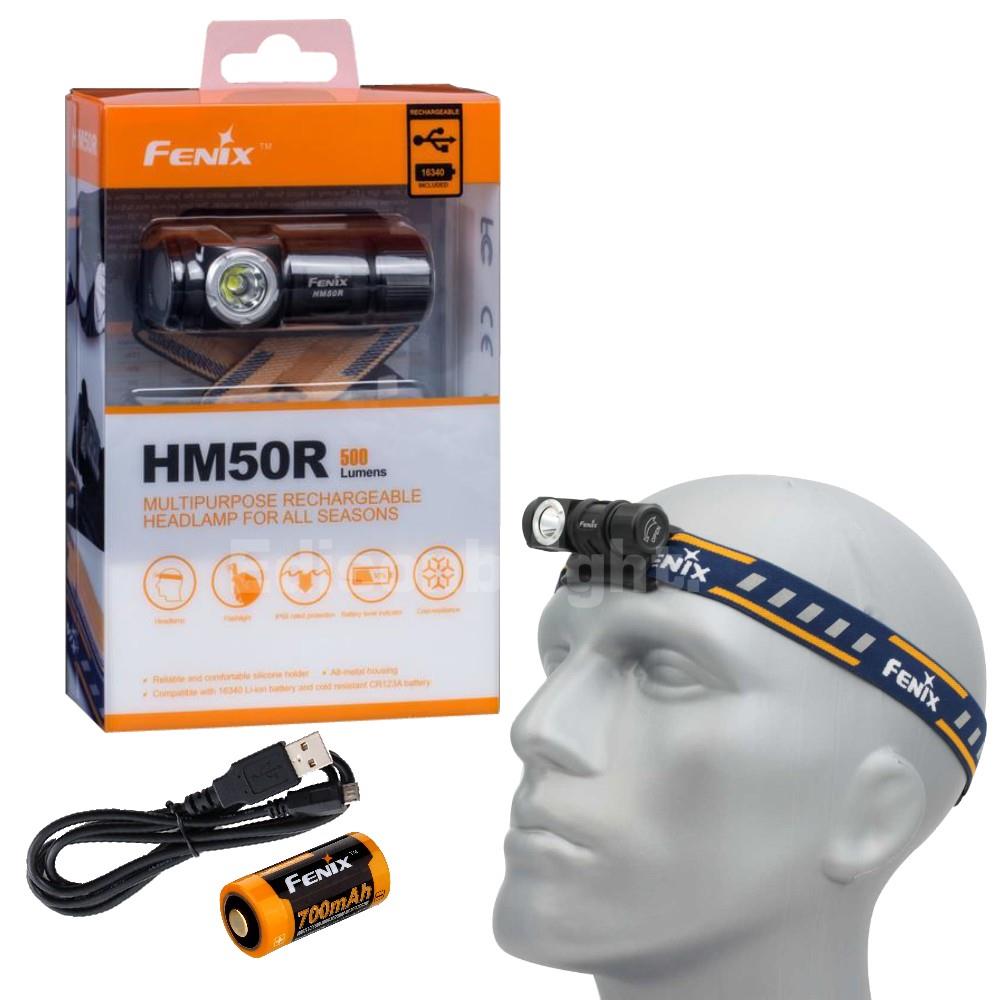 Brand New Fenix HM50R 500 Lumens  High-Performance light weight rechargeable LED multi-purpose headlamp