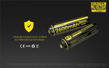 Nitecore NL1826R 18650 2600mAh 3.6v 9.36Wh protected Micro-USB rechargeable Lithium Ion (Li-ion) Button Top Battery