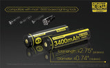 Nitecore NL1834R 18650 3400mAh 3.6v protected Micro-USB rechargeable Lithium Ion (Li-ion) Button Top Battery