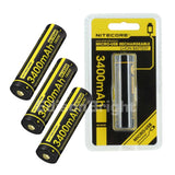 Nitecore NL1834R 18650 3400mAh 3.6v protected Micro-USB rechargeable Lithium Ion (Li-ion) Button Top Battery