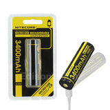 Nitecore NL1834R 18650 3400mAh 3.6v protected Micro-USB rechargeable Lithium Ion (Li-ion) Button Top Battery