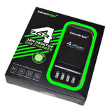 EdisonBright 4 Port EB-4UD (34w 4-Port USB Charging Hub) desktop Multi-Port USB Charger for iPhone 6 / 6 Plus, iPad Air 2 / mini 3, Galaxy S6 / S6 Edge note 4 S30R UM10 UM20 MH20 and More