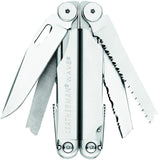 Leatherman Wave 830037 stainless-steel finish Multi-tool with leather sheath